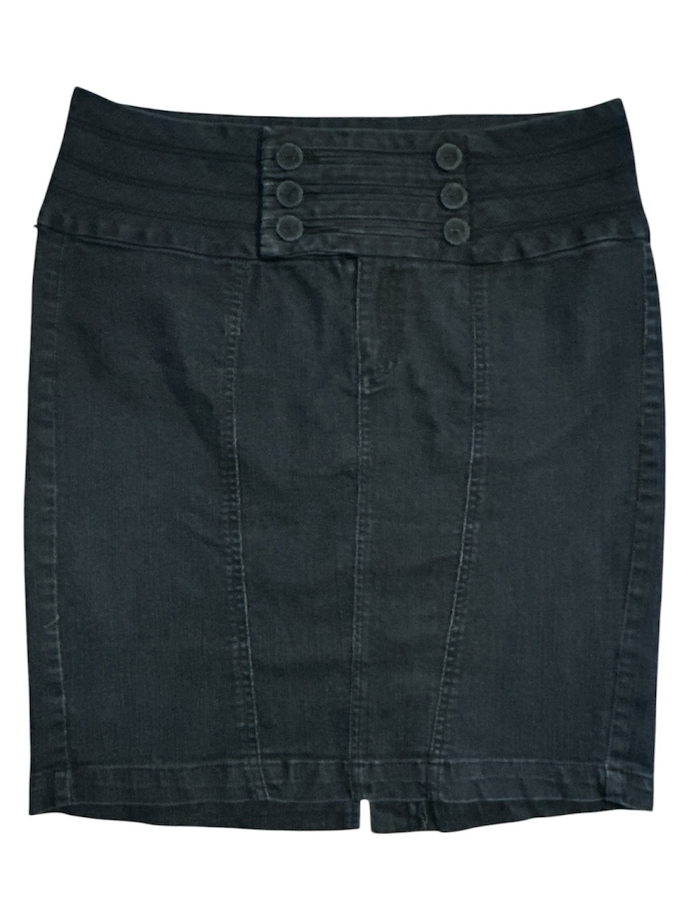 Women’s One 5 One Dark Wash Denim Pencil Skirt w/ Button Detail - Size M